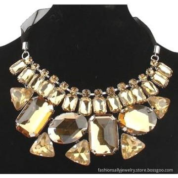 Classic Alloy Necklace and Pendant with Nature Stone